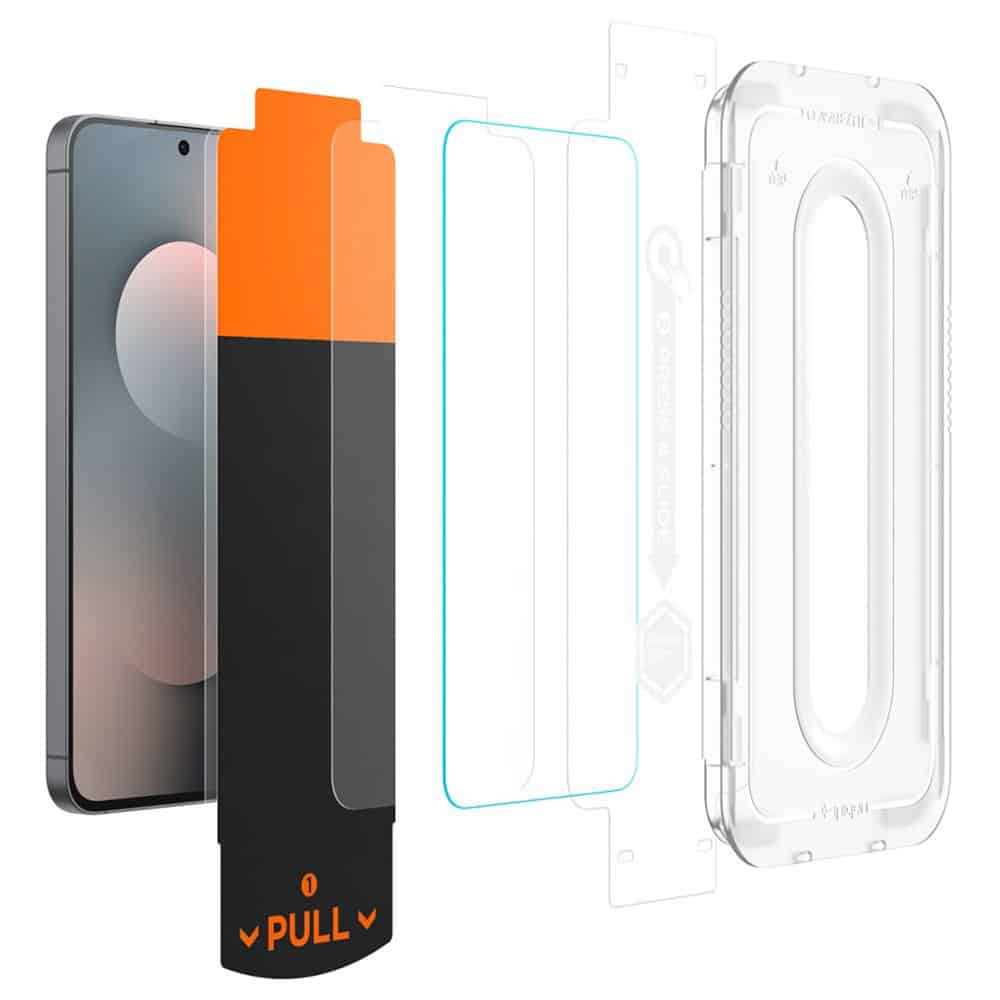 Spigen - Glas.tr Ez-Fit Pro Hd (2 Pack) - Samsung Galaxy S25 Fe - Clear - Image 3