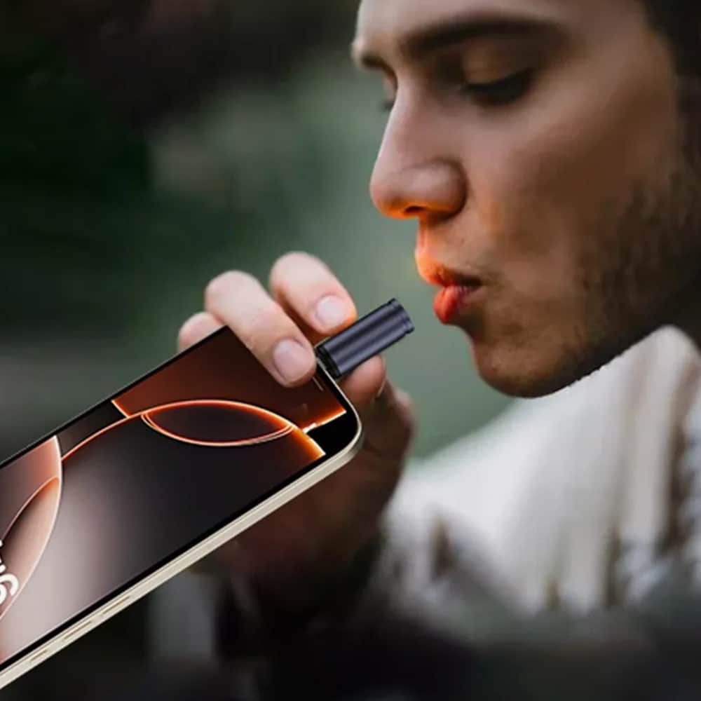 Μίνι Αναπτήρας USB-C Αντιάνεμος - Αλουμίνιο, 6W, Φορητός - Techsuit Smokex - Γκρι - Image 5