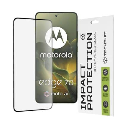 Techsuit - 111d Full Cover / Full Glue Glass - Motorola Edge 70 - Black