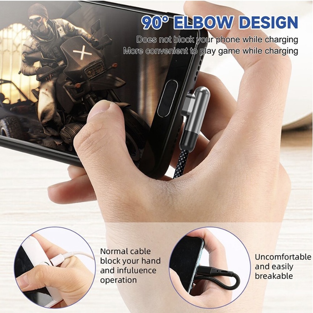 Lito - Data Cable (ld13cl) - Type-C To Lightning Fast Charging 30w, Nylon Braided, Right Angle Design, 1m - Black - Image 7