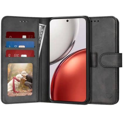 Techsuit Diary Book - θήκη για Honor Magic8 Lite - Μαύρο