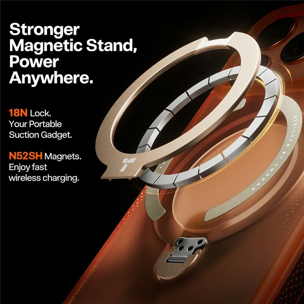 Torras - Ostand Spin Air Series - Iphone 17 Pro - Horizon Orange - Image 6