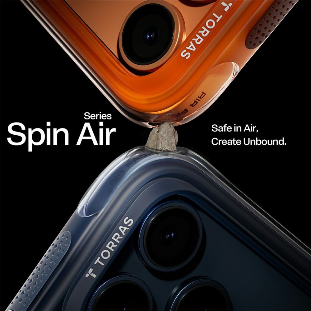 Torras - Ostand Spin Air Series - Iphone 17 Pro - Horizon Orange - Image 5