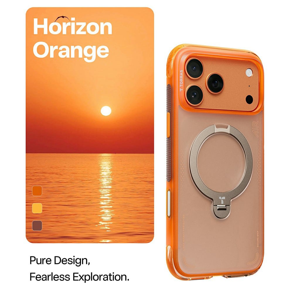 Torras - Ostand Spin Air Series - Iphone 17 Pro - Horizon Orange - Image 3