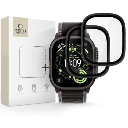 Σκληρυμένο γυαλί Tech-Protect Glass Ring 2-Pack Apple Watch Ultra 1 / 2 / 3 (49 Mm) Black
