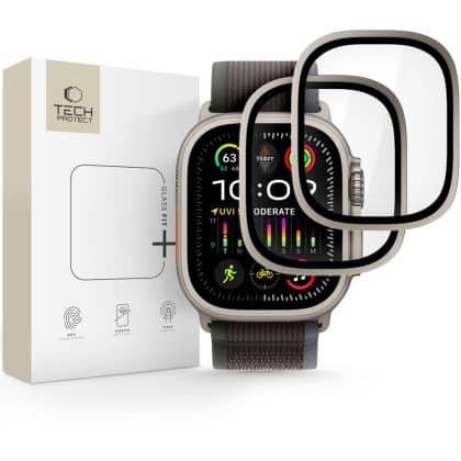 Σκληρυμένο γυαλί Tech-Protect Glass Ring 2-Pack Apple Watch Ultra 1 / 2 / 3 (49 Mm) Titanium