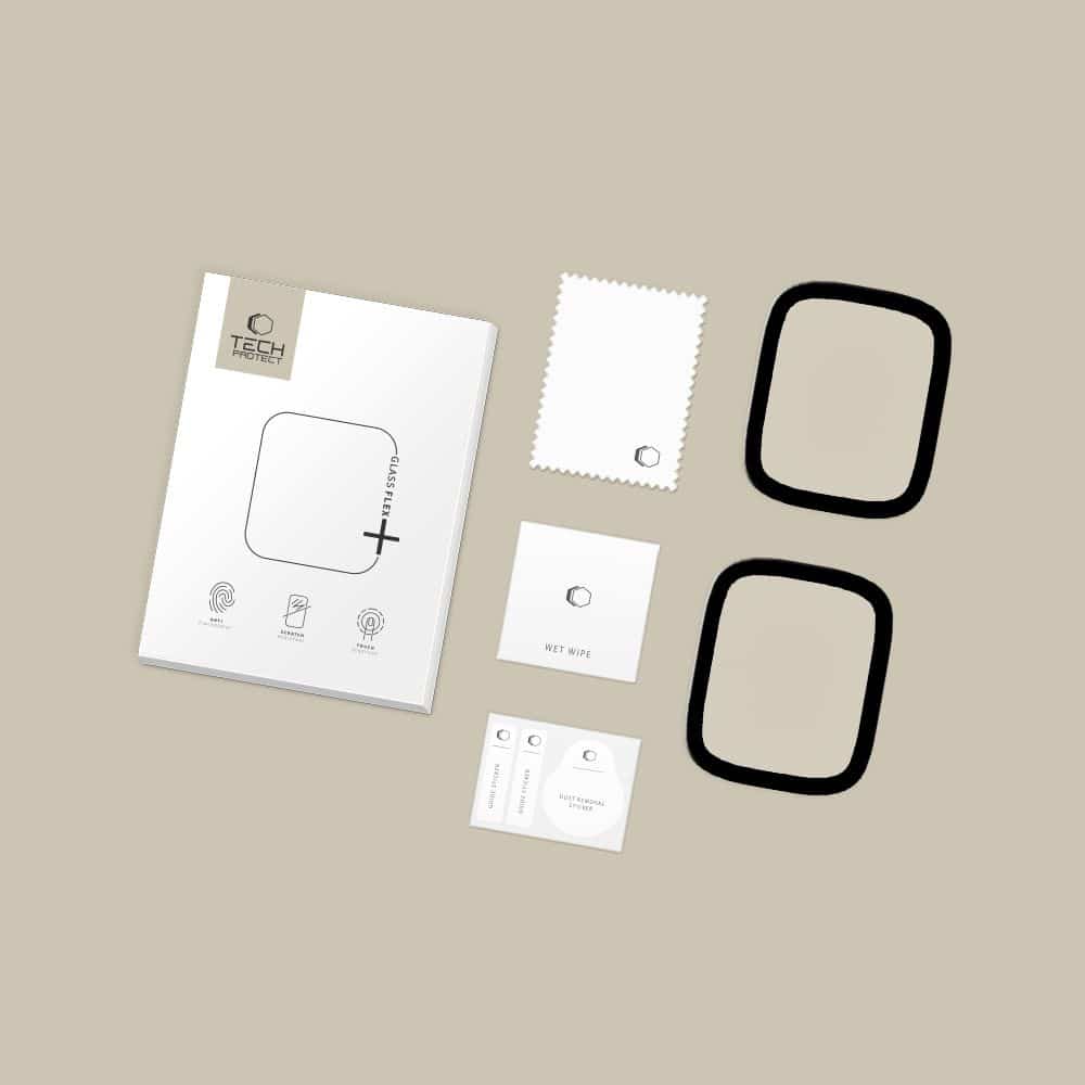 Υβριδικό γυαλί Tech-Protect Glass Flex+ 2-Pack Apple Watch 4 / 5 / 6 / Se 1 / 2 / 3 (40mm) Black - Image 5