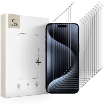Σκληρυμένο γυαλί Tech-Protect Bundle 10-Pack iPhone 15 Pro Max Clear