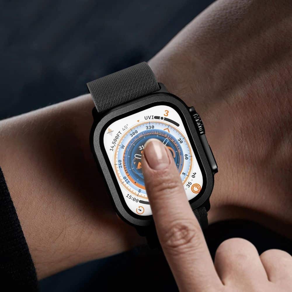 Σκληρυμένο γυαλί Tech-Protect Glass Ring 2-Pack Apple Watch Ultra 1 / 2 / 3 (49 Mm) Cosmic Orange - Image 3
