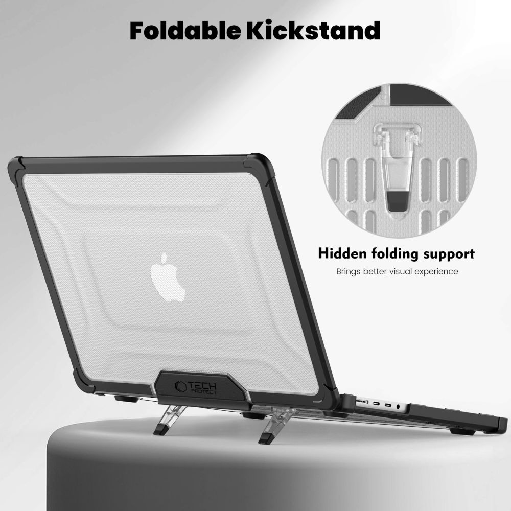 Tech-Protect Smartshell Pro Macbook Pro 14 M1 / M2 / M3 / M4 / M5 2021-2025 Black/clear - Image 4
