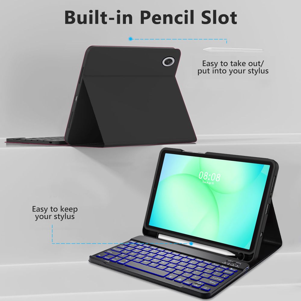 Tech-Protect Sc Pen + Keyboard Galaxy Tab A9 / A11 8.7 X110 / X115 / X133 / X135 Black - Image 4