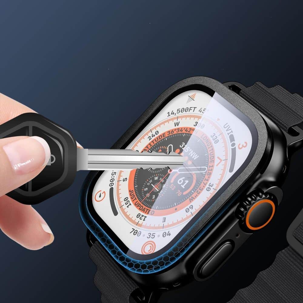 Σκληρυμένο γυαλί Tech-Protect Glass Ring 2-Pack Apple Watch Ultra 1 / 2 / 3 (49 Mm) Cosmic Orange - Image 4
