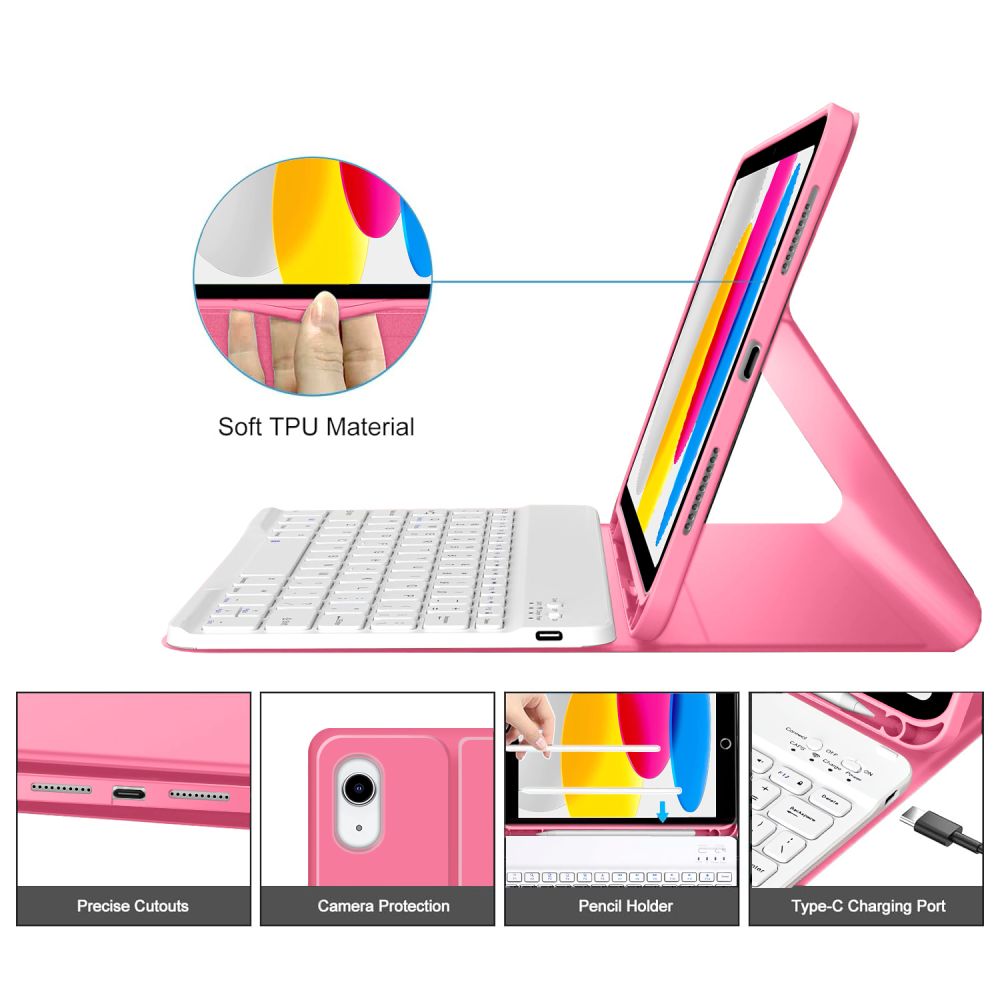 Tech-Protect Sc Pen + Keyboard iPad 10.9” 10 / 2022 / 11” 11 / 2025 Magenta - Image 5