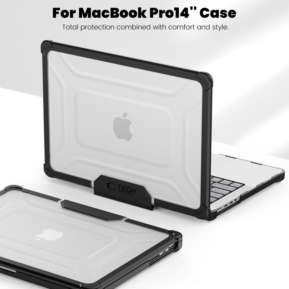 Tech-Protect Smartshell Pro Macbook Pro 14 M1 / M2 / M3 / M4 / M5 2021-2025 Black/clear - Image 5