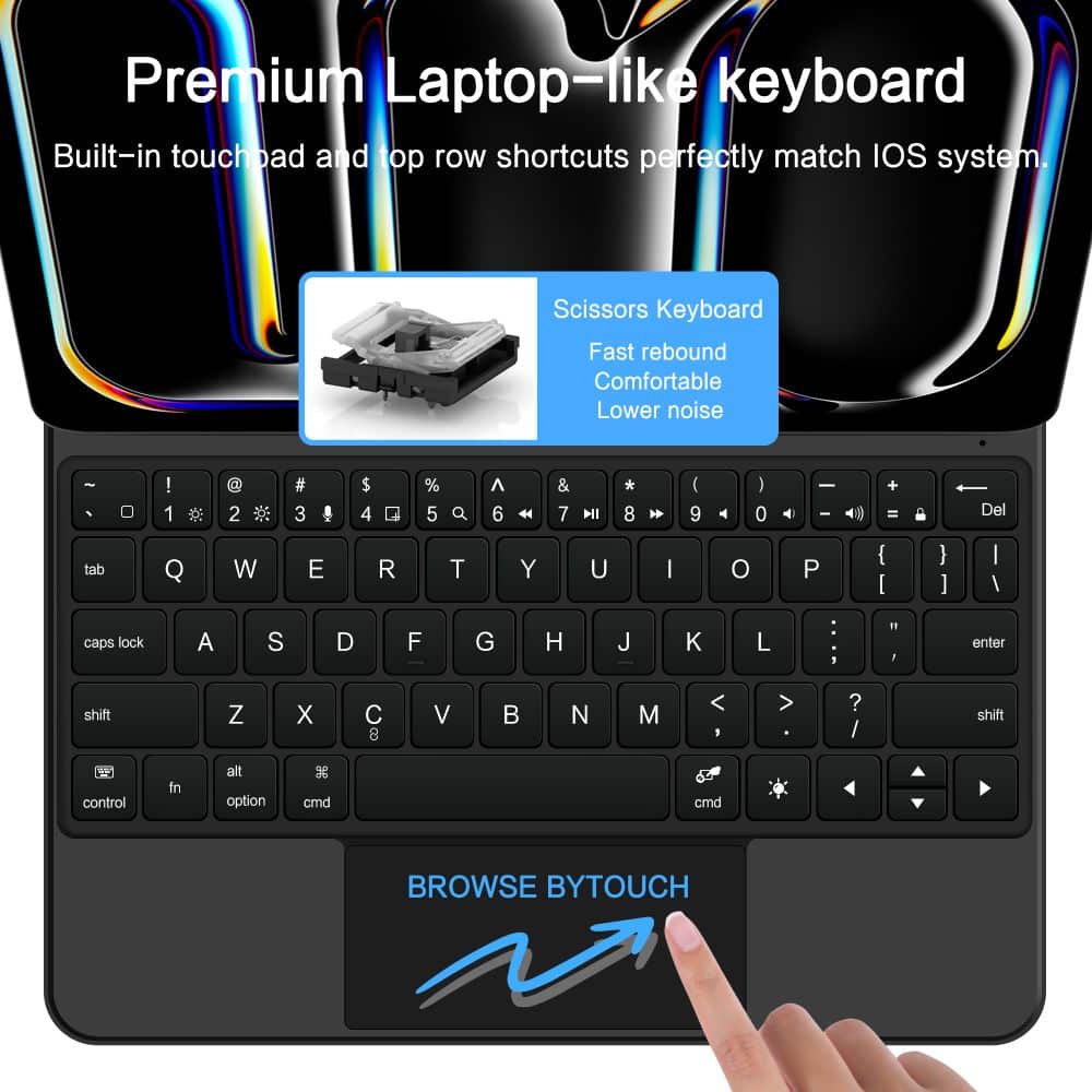 Tech-Protect Smartcase Magnetic + Keyboard iPad Pro 11” 5 / 6 2024-2025 Black - Image 6