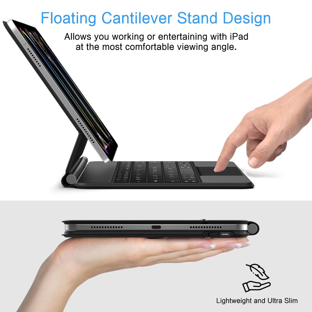 Tech-Protect Smartcase Magnetic + Keyboard iPad Pro 11” 5 / 6 2024-2025 Black - Image 8