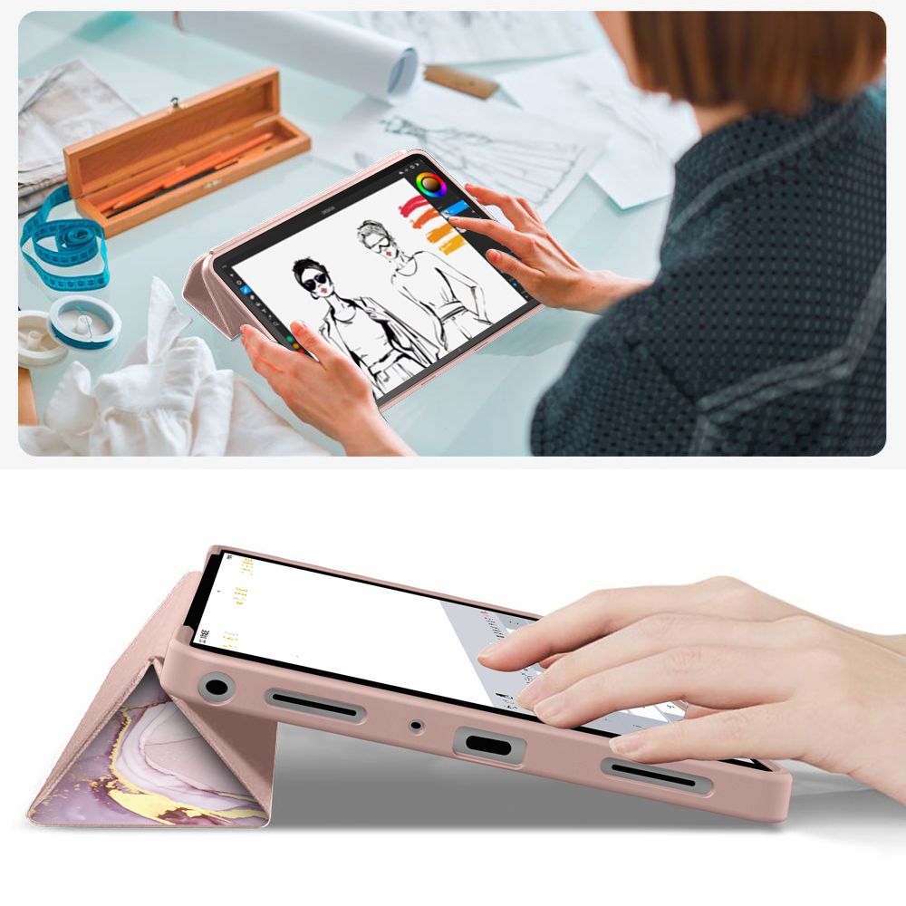 Tech-Protect Smartcase Galaxy Tab A9+ / A11+ Plus 11.0 X210 / X215 / X216 / X230 / X235 / X236 Marble - Image 8