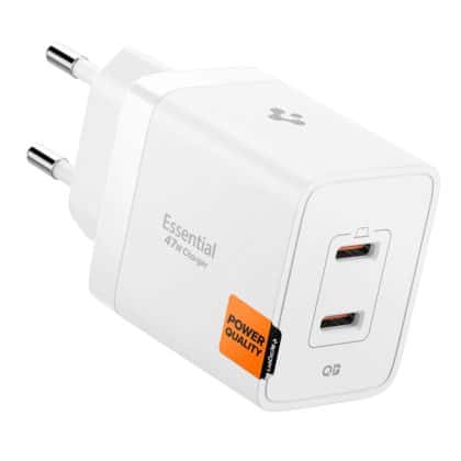 Spigen Essential Ee472eu 2-Port Network Charger 47w White