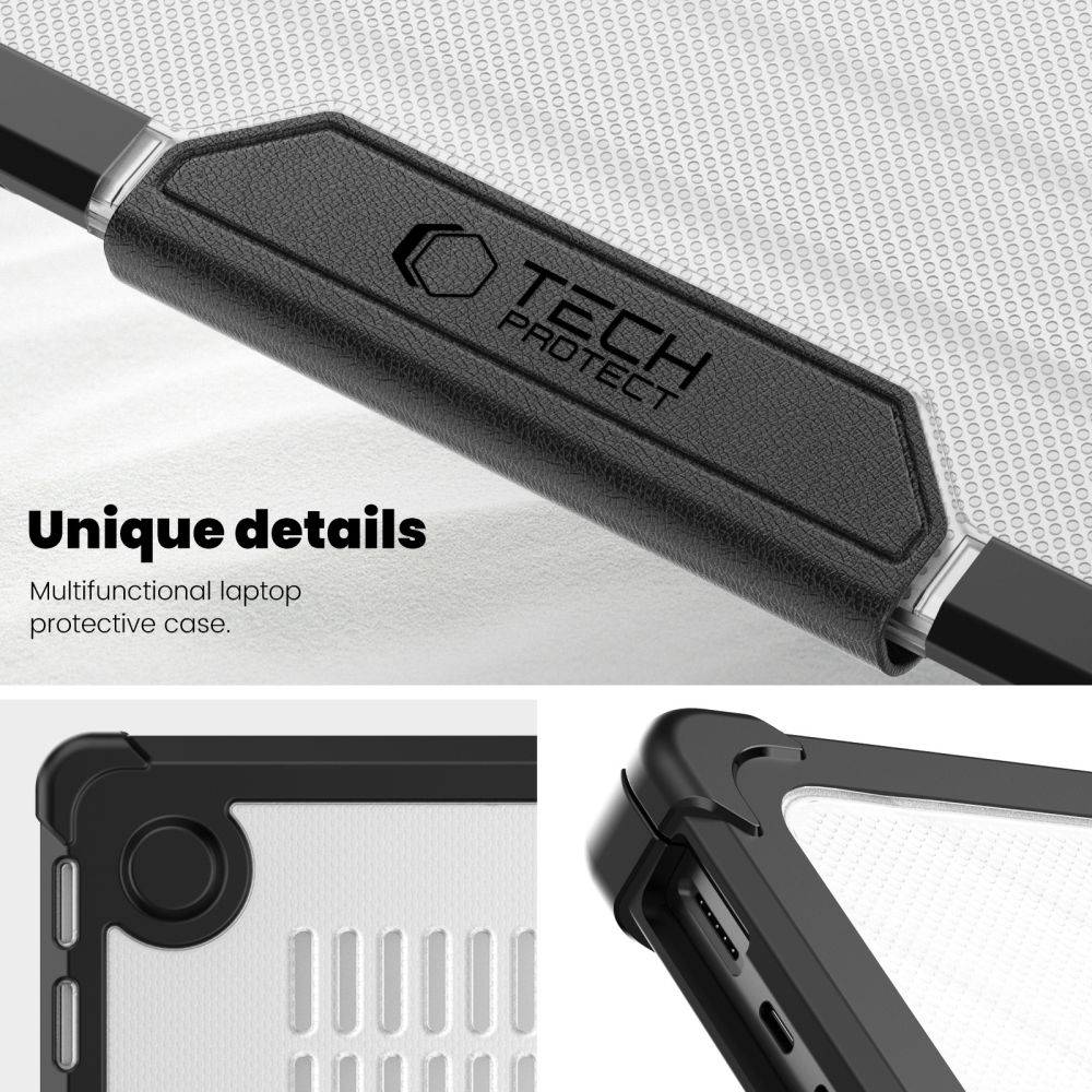 Tech-Protect Smartshell Pro Macbook Pro 14 M1 / M2 / M3 / M4 / M5 2021-2025 Black/clear - Image 8