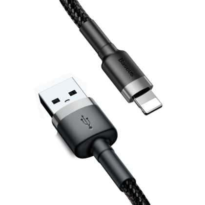 Baseus - Data Καλώδιο Cafule (calklf-Bg1) - Usb To Lightning, 2.4a, 480mbps, 1m - Black / Grey