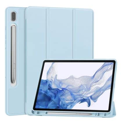 Techsuit - Flex Trifold (with Pencil Holder) - Samsung Galaxy Tab S11 Ultra - Sky Blue