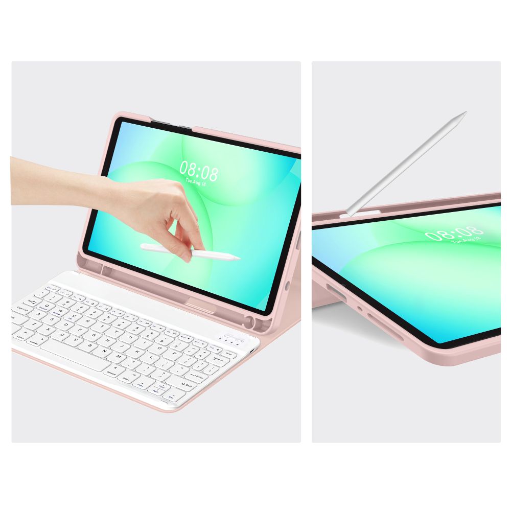 Tech-Protect Sc Pen + Keyboard Galaxy Tab A9 / A11 8.7 X110 / X115 / X133 / X135 Pink - Image 9