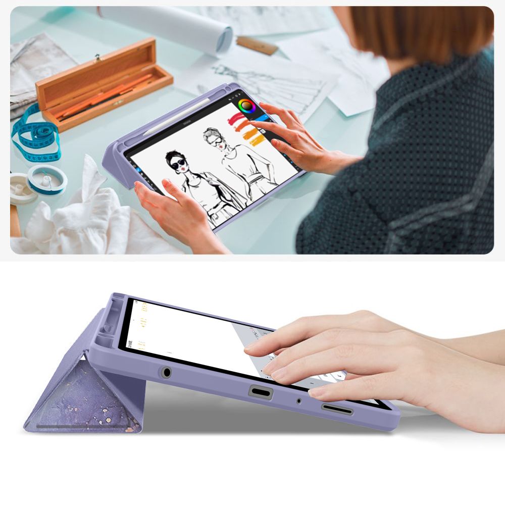 Tech-Protect Sc Pen Hybrid Galaxy Tab A9 / A11 8.7 X110 / X115 / X133 / X135 Violet Marble - Image 9