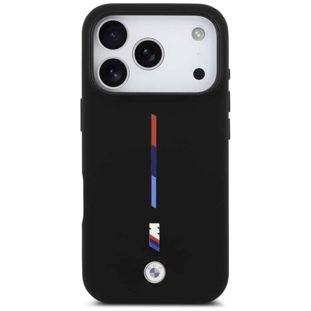 Bmw M Silicon Tricolor Line Magsafe Case For iPhone 17 Pro Black - Image 3