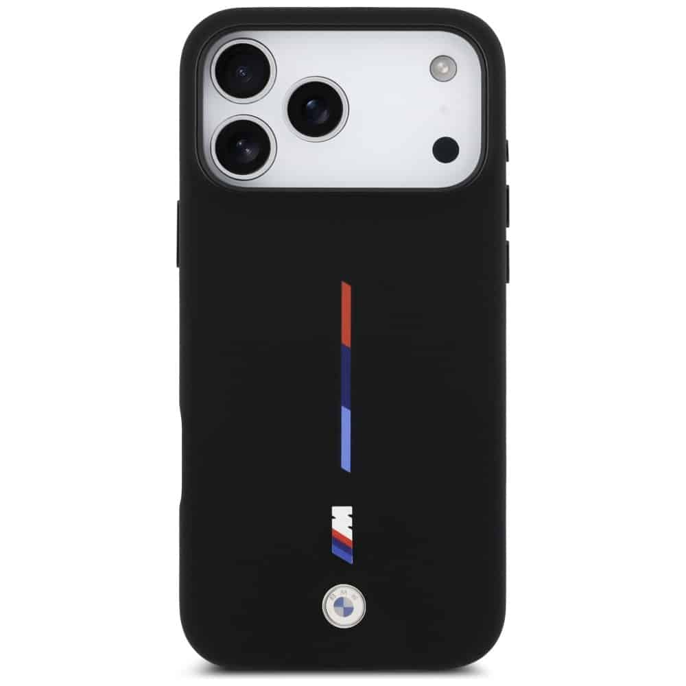 Bmw M Silicon Tricolor Line Magsafe Case For iPhone 17 Pro Max Black - Image 3