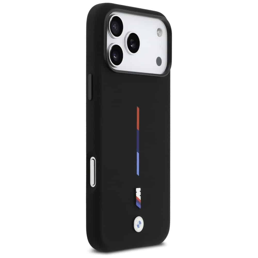 Bmw M Silicon Tricolor Line Magsafe Case For iPhone 17 Pro Max Black - Image 4