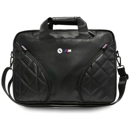 Bag Bmw Carbon Pockets & Metal Logo 16" Black