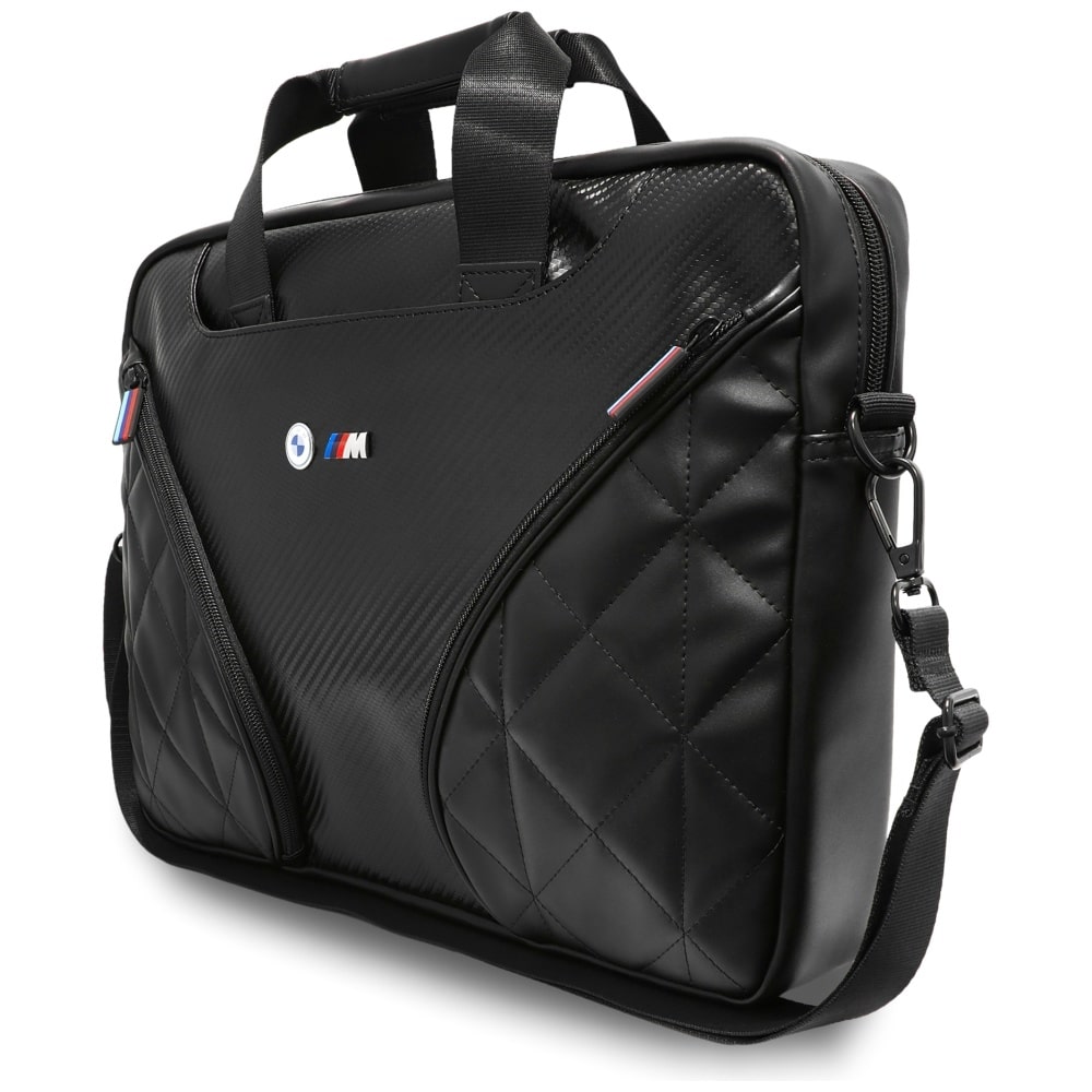 Bag Bmw Carbon Pockets & Metal Logo 16" Black - Image 2