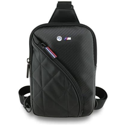 Bag Bmw Carbon Pockets & Metal Logo 10" Black