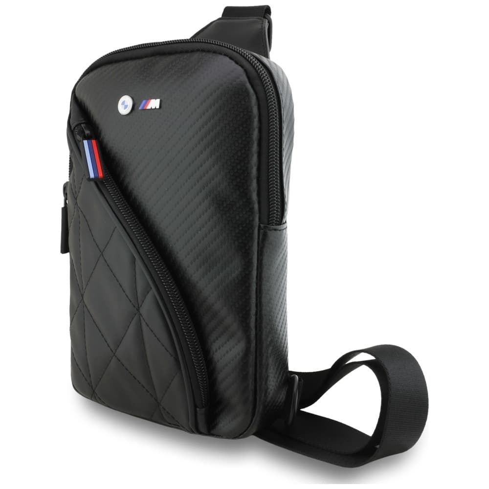 Bag Bmw Carbon Pockets & Metal Logo 10" Black - Image 2