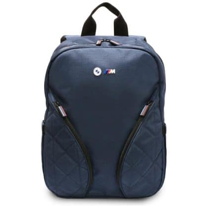 Backpack Bmw Nylon Pockets & Metal Logo 16" Navy