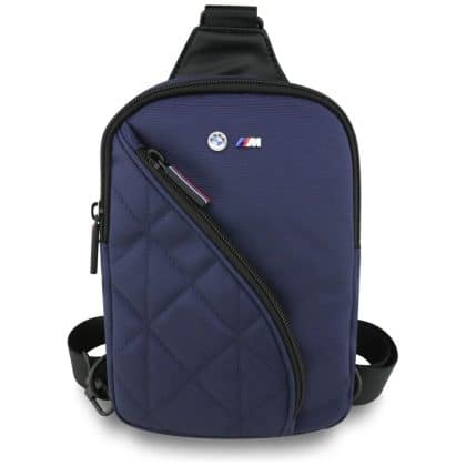 Phone Bag Bmw Nylon Pocket & Metal Logo Crossbody Navy