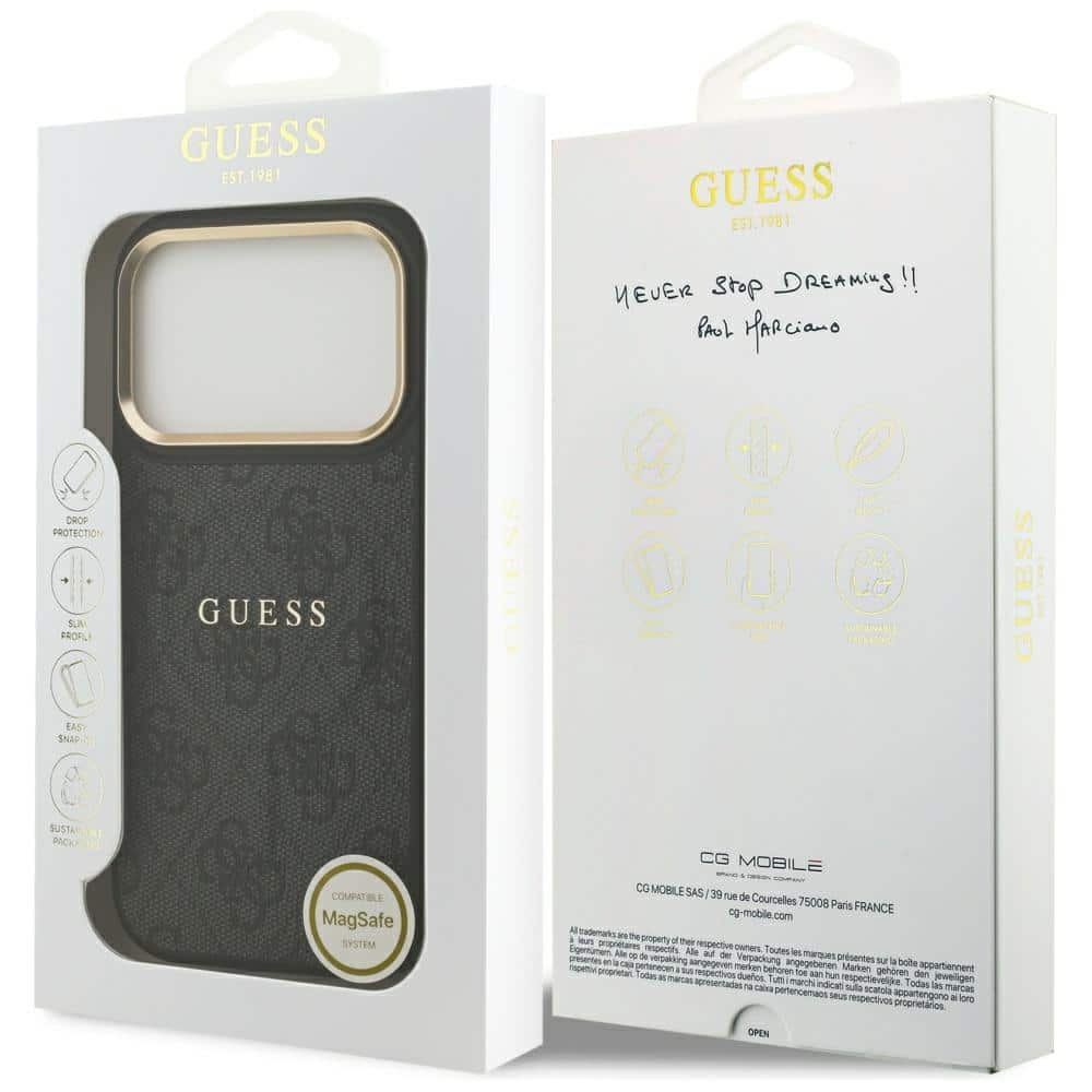 Case Guess 4g Pu Classic Logo Magsafe For iPhone 17 Pro Black - Image 8