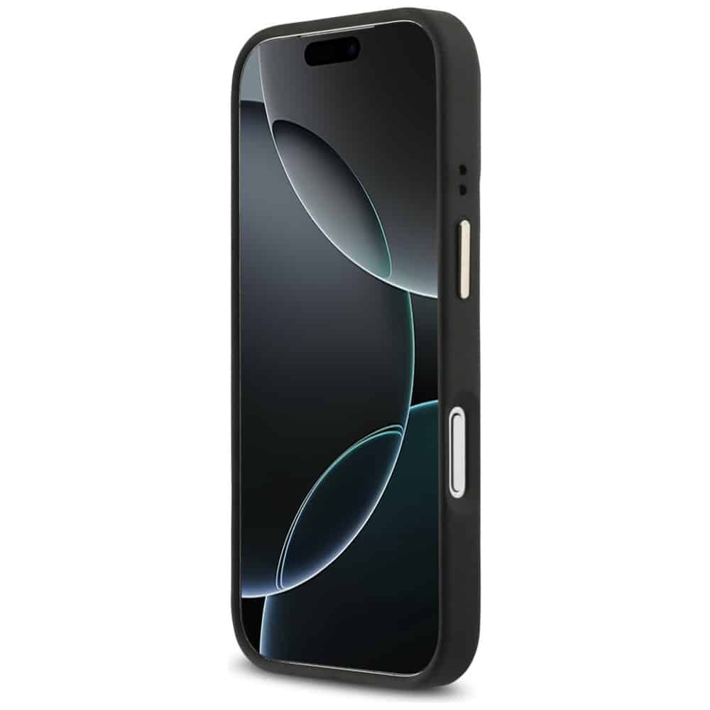Case Guess 4g Pu Triangle Logo & Stand Camera Magsafe For iPhone 17 Pro Black - Image 5