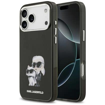 Karl Lagerfeld IML Aquarelle Karl & Choupette & Logo MagSafe - θήκη για Apple iPhone 17 Pro - Μαύρο