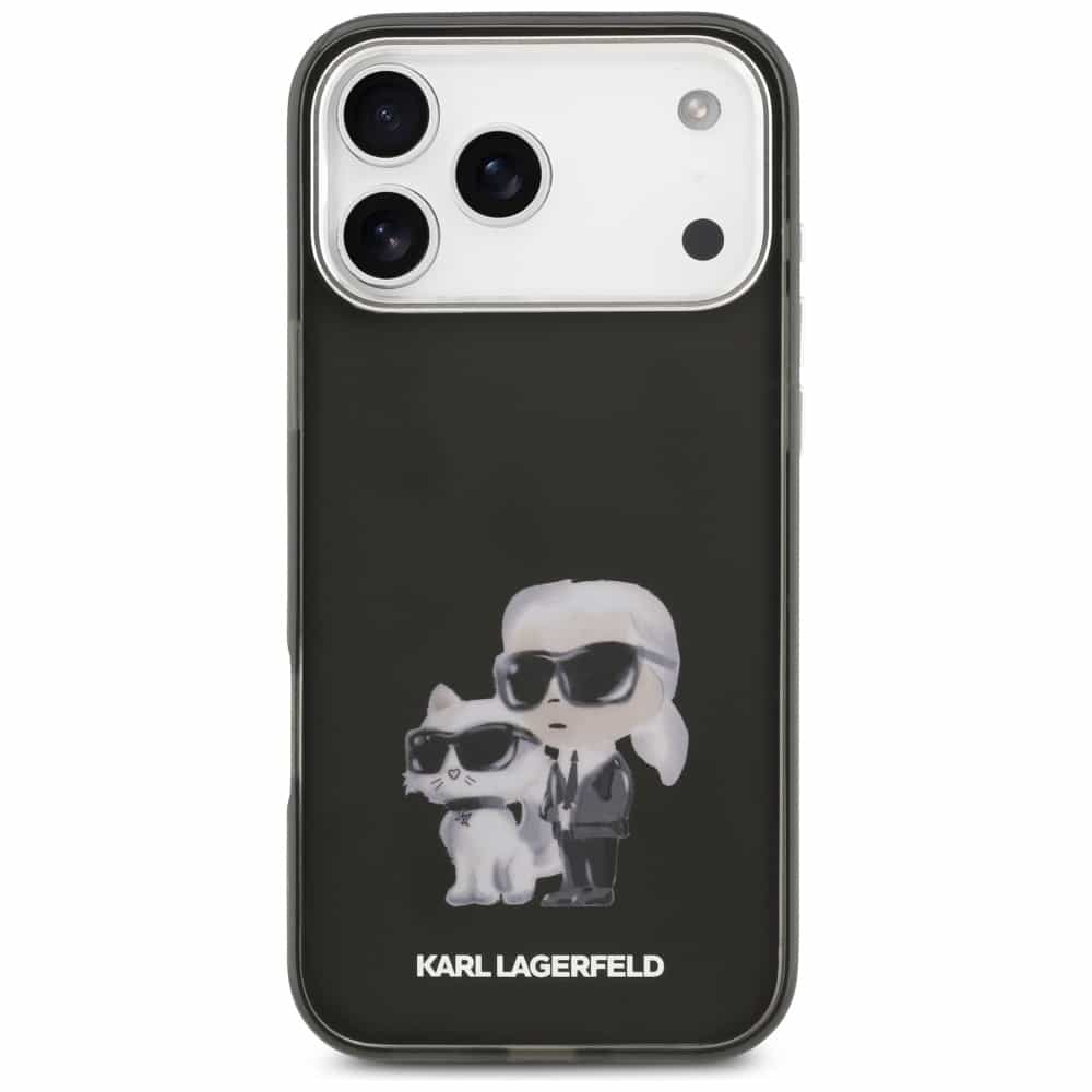 Karl Lagerfeld IML Aquarelle Karl & Choupette & Logo MagSafe - θήκη για Apple iPhone 17 Pro - Μαύρο - Image 3