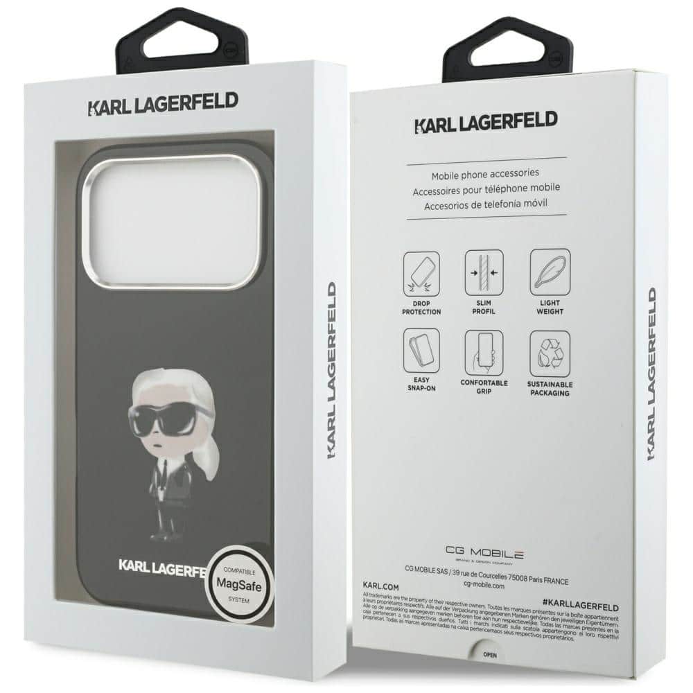 Karl Lagerfeld IML Aquarelle - θήκη για Apple iPhone 17 Pro - Μαύρο - Image 8