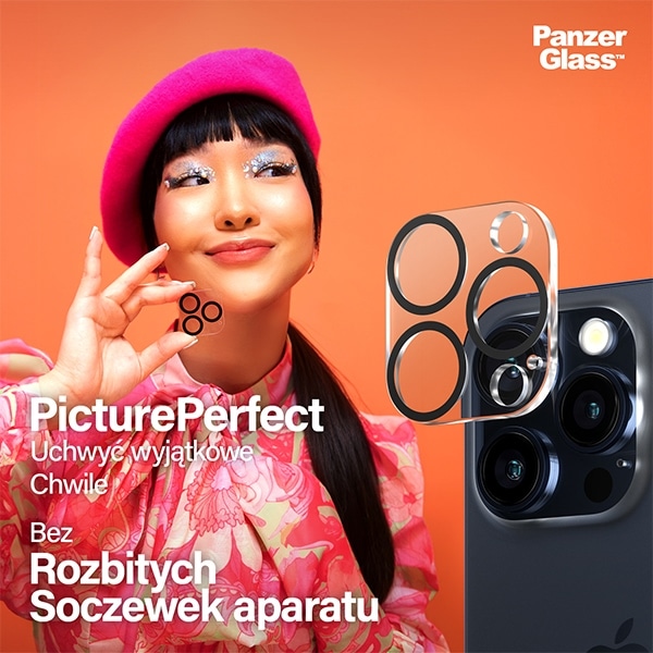Panzerglass Picture Perfect iPhone 15 Pro 6.1" / 15 Pro Max 6.7" Black 1137 Camera Lens - Image 4