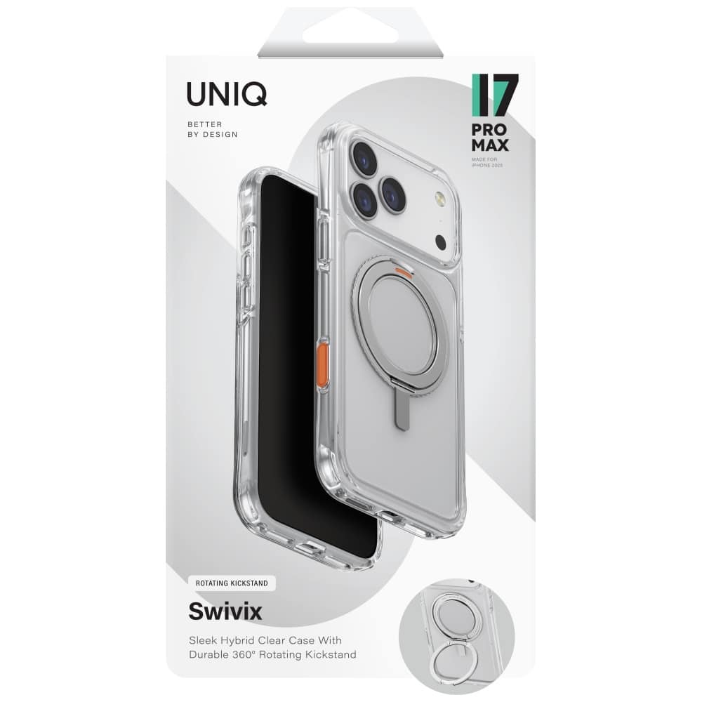 UNIQ Swivix 360 Περιστρεφόμενης Βάσης - θήκη για Apple iPhone 17 Pro Max - Διάφανο - Image 6