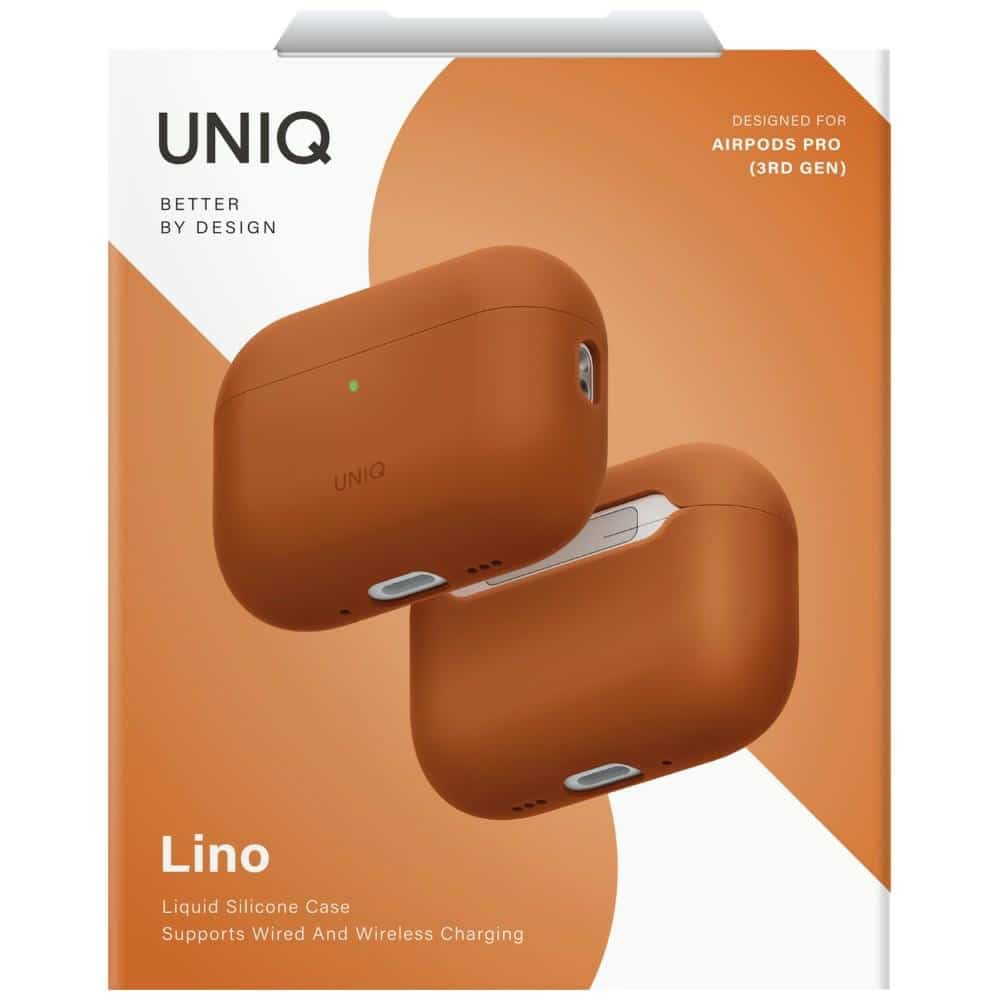 Case Uniq Lino For Airpods Pro 3 Gen Silicone Orange - Image 6