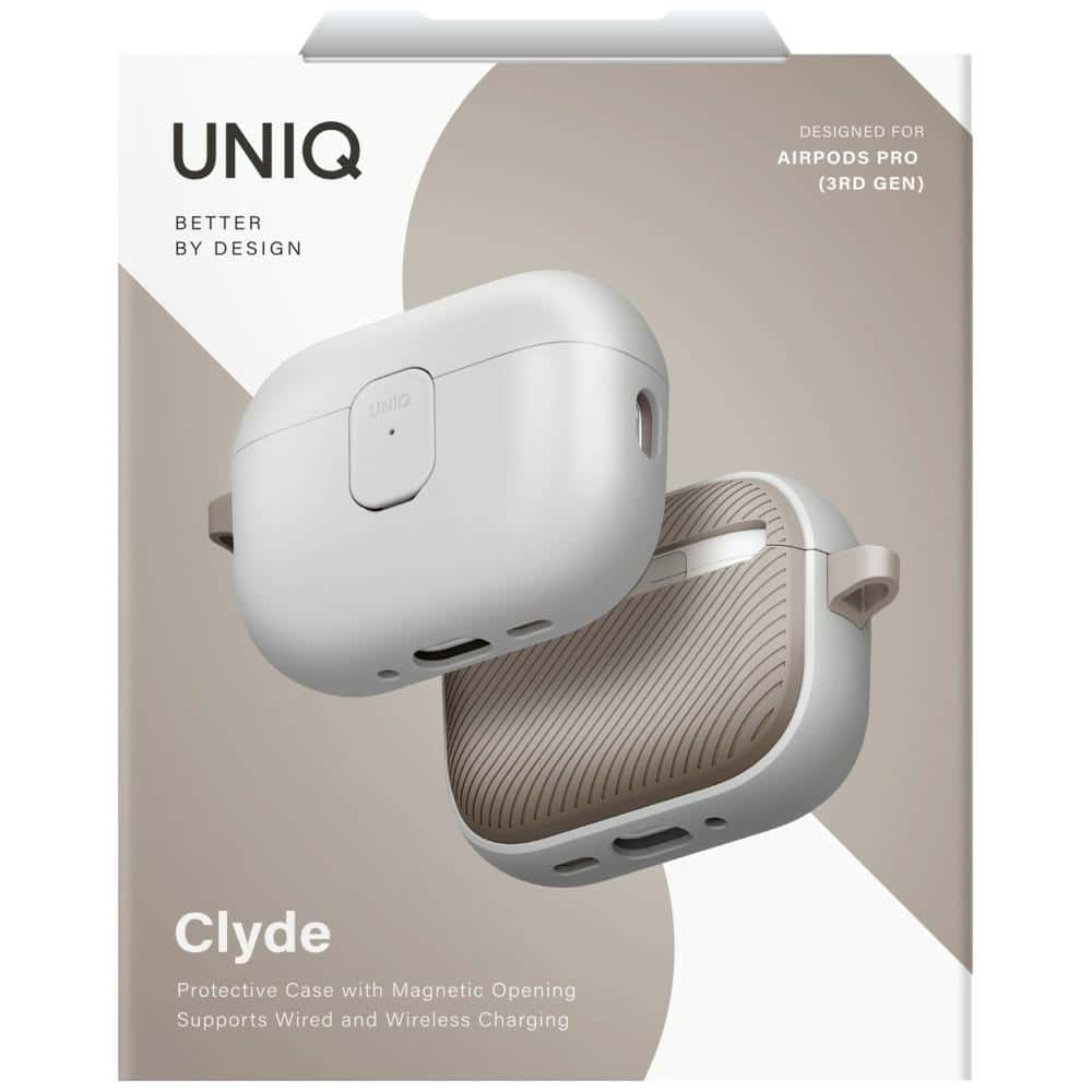 Case Uniq Clyde For Airpods Pro 3 Gen Grey-Khaki - Image 6