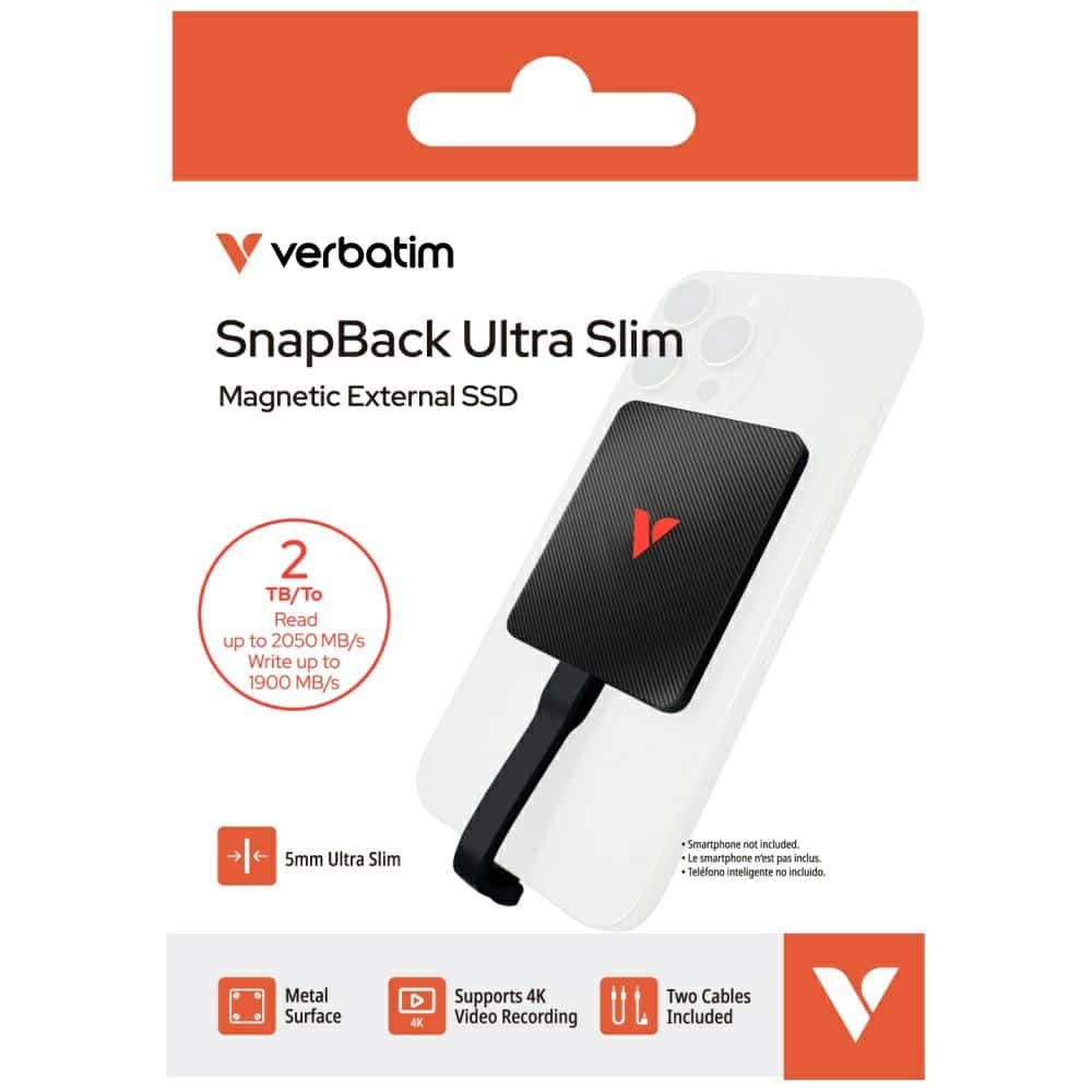 External Drive Verbatim Snapback Ultra Slim Ssd 2tb Black 32337 - Image 13