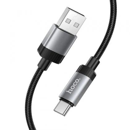 Usb-A To Usb-C Καλώδιο Hoco X117, 60w, 3a, 1m, Black