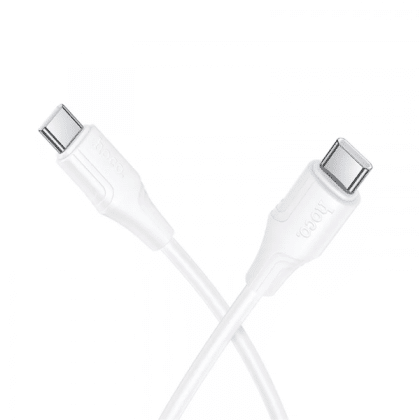 Usb-C To Usb-C Καλώδιο Hoco X124, 60w, 3a, 1m, White