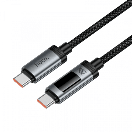 Usb-C To Usb-C Καλώδιο Hoco Display U148, 240w, 1.2m, Black