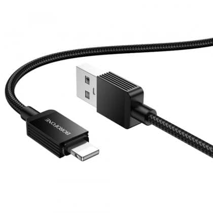 Usb-A To Lightning Καλώδιο Borofone Bx120 Placer, 18w, 2.4a, 1m, Black